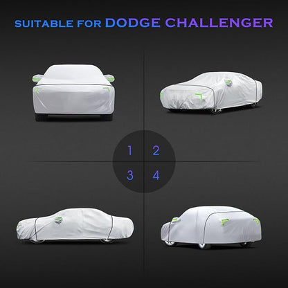 Car Cover Custom Fit for Dodge Challenger 2008-2025, 6 Layers Truck Cover - Image 7