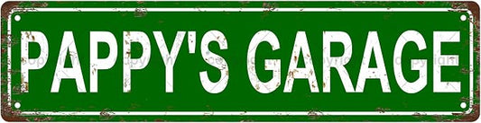 PAPPY'S GARAGE Vintage Metal Tin Sign, Street Sign, Home Decor, Room Decor by Unknown