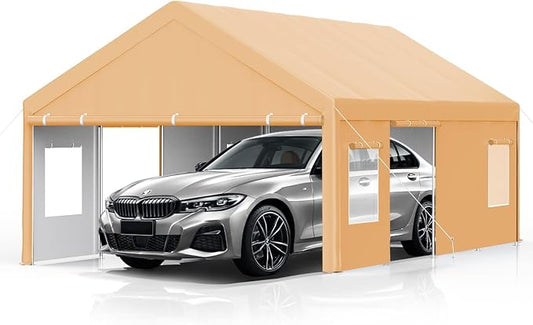 13x25 FT Heavy Duty Carport, Oversized Portable Garage by Hipicute