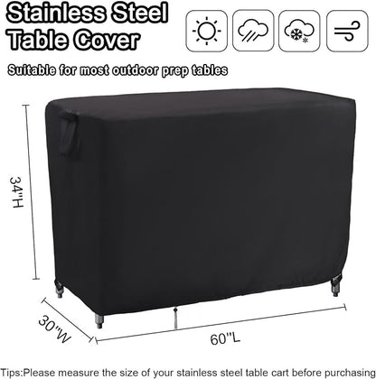 Kingling Outdoor Prep Table Covers, Waterproof Stainless Steel Table Cover - Image 2
