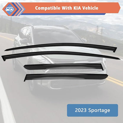 ZONFANT Window Rain Guards, Side Window Deflectors, Sun Visor Rain Vent Window - Image 2