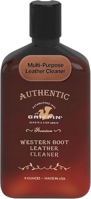 Griffin Boot Care Leather Cleaner – 8 oz – Gently Cleans Footwear, Apparel & by GRIFFIN
