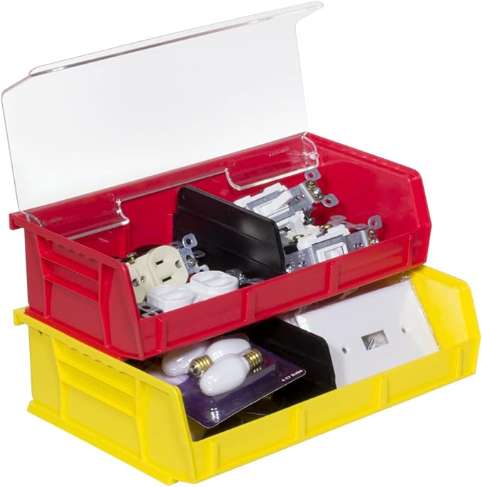 Akro-Mils 30232YELLO Plastic Storage Stacking Hanging Akro Bin, 5-3/8 x 11 x 3 - Image 2