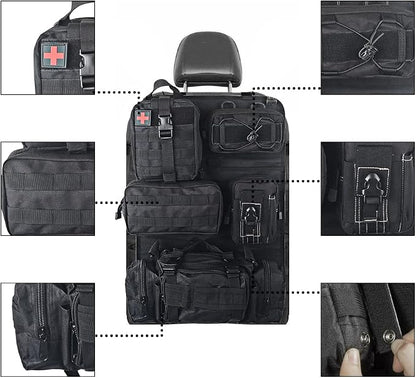 Universal Tactical Seat ​Back Organizer Vehicle Molle Panel Organizer Storage - Image 3