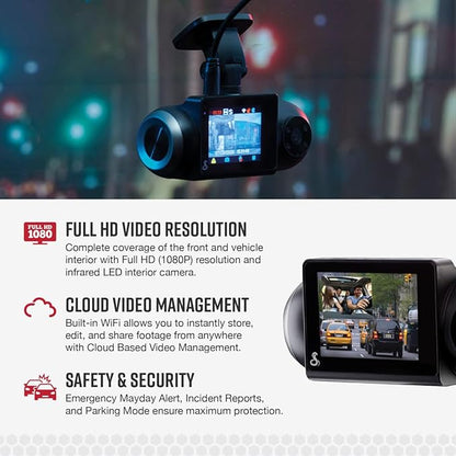 Cobra SC 201 Smart Dash Cam and 2.5A OBDII Port to Micro-USB Hardwire Kit: - Image 3