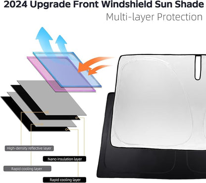 Sun Shade Windshield Sunshade for 2019 2020 2021 2022 2023 2024 Mercedes Benz - Image 7