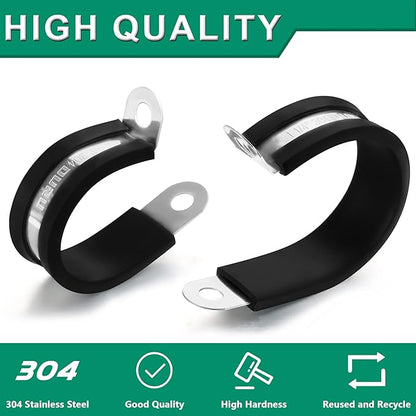 30PCS Stainless Steel Cable Clamps 9 Sizes—1/8" 3/16" 1/4" 5/16" 3/8" 1/2" 5/8" - Image 3