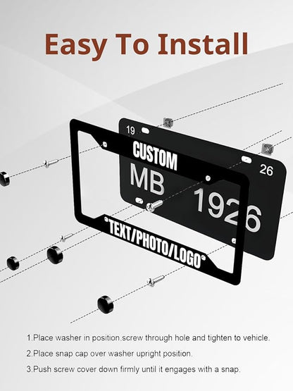 Custom License Plate Frame – Personalized License Plate Holder - Image 4