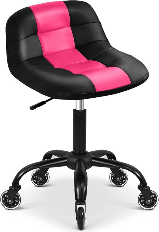 Rolling Stool with Wheels, Garage Shop Stool with Backrest, Roller Seat with by FreekyFit