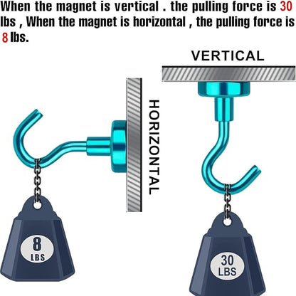 DIYMAG Magnetic Hooks, 30Lbs Strong Heavy Duty Cruise Magnet S-Hook - Image 3