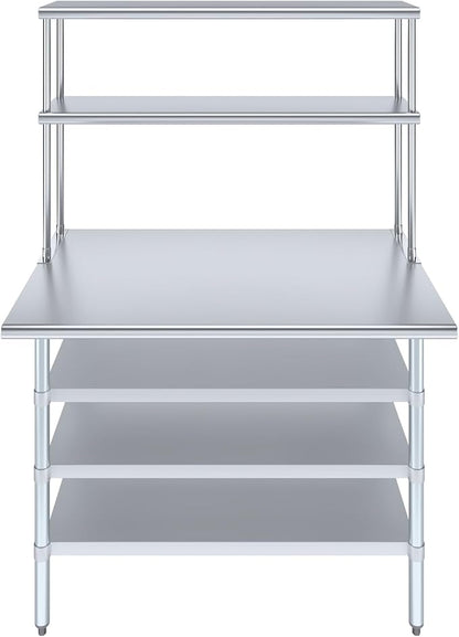 Amgood 30" x 48" Stainless Steel Work Table - Image 2