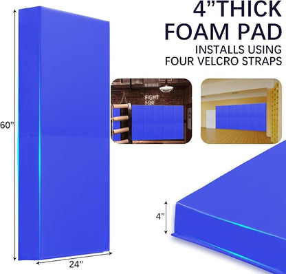 PROGOAL 60"/72" High Gym Wall Padding 2"/4" Thick Foam Basketball Court Wall - Image 5
