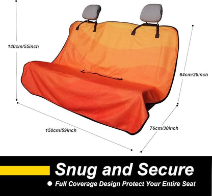 Back Seat Cover for Car Trucks Van SUV, Waterproof Rear Bench Towel Seat Covers - Image 2