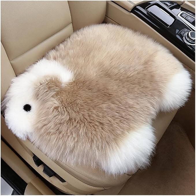 Genuine Wool Car Seat Cushion Comfort Style，Adorable Sheep Shaped Cushion - Image 6