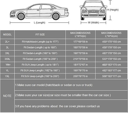 SUV Car Cover Waterproof All Weather, Cover Full Exterior Cover Windproof - Image 8