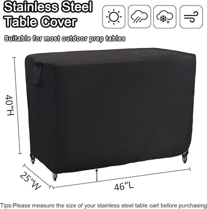 Kingling Grill Cart Cover, Waterproof Outdoor Prep Table Cover 46 Inch - Image 2