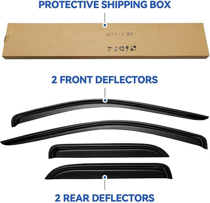 Window Visors Rain Guards for 2002-2008 Dodge Ram 1500 Quad Cab/Extended Cab - Image 6