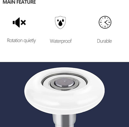 XiKe 12 Pack White 2" Nylon Garage Door Roller 4" Stem, Quiet/Durable and High - Image 2