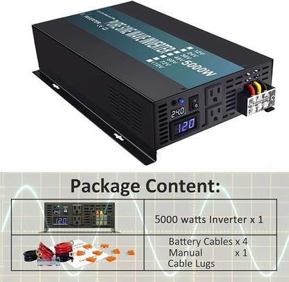 WZRELB 5000W 24V High Efficiency Solar Power Off Grid DC Voltage Converter Pure - Image 8