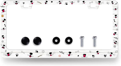 Cute Dog Cat Mouth License Plate Frame Colorful Animal License Plate Holder by RNKATIH
