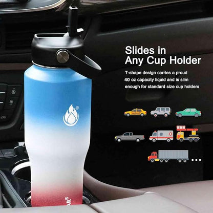 SENDESTAR 40oz Water Bottle Wide Mouth Stainless Steel Vacuum Insulated Double - Image 2