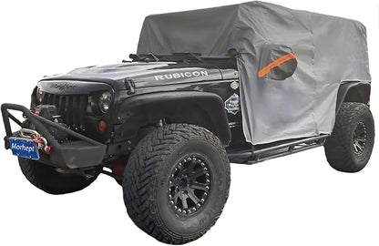 Cab Cover for Jeep Wrangler JK JL 4 Door 2007-2025, Waterproof Wrangler Rain by Morhept