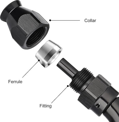 EVIL ENERGY 4AN 30 Degree PTFE One Piece Full Flow End Hose Fitting Aluminum - Image 2
