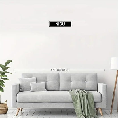 NICU NEONATAL INTENSIVE CARE UNIT Space Metal Tin Street Sign Bar Cafe Garage - Image 3