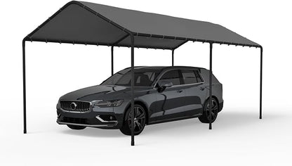 Carport, 10‘ x 20’ Heavy Duty Portable Garage All-Season Car Canopy w/Removable by PHONJOROO