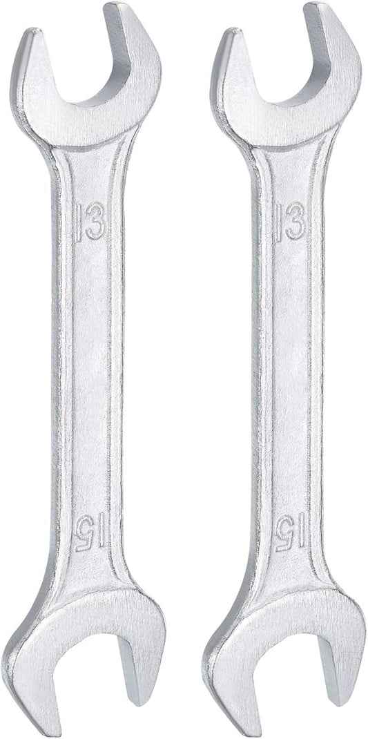 HARFINGTON 2pcs Double Open End Wrench 13mm x 15mm Metric 15 Degree Offset by HARFINGTON