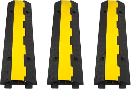 CXRCY Cable Ramp 3 Pack 2 Channel 11000lbs axle Capacity Floor Cord Cable by CXRCY