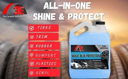 Magic Super Blue Tire Shine Protectant 128 Fl Oz – Long Lasting High Gloss - Image 3