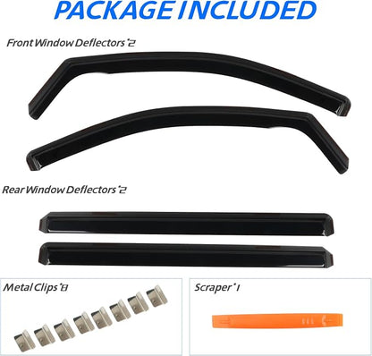 4PCS in Channel Rain Guards for 2008-2023 Dodge Grand Caravan, 2008-2016 - Image 5