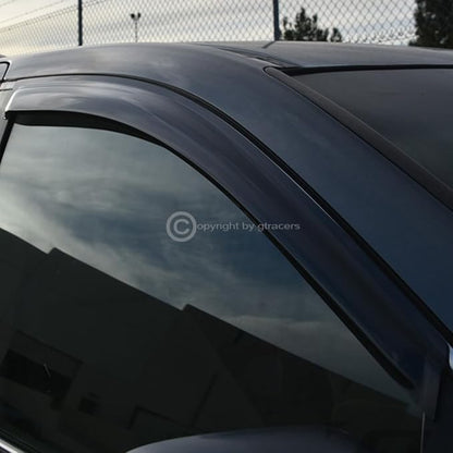 Dark Smoke Tint Window Visors Front Rear Deflector Sun/Rain/Wind Guards Shade - Image 7