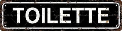 TOILETTE Non-Embossed Vintage Metal Tin Street Sign Bar Cafe Garage Cave Home by Unknown