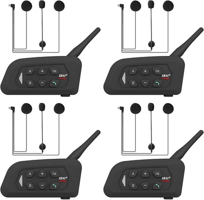 V4 Plus Motorcycle Bluetooth Helmet Intercom Headset, 4 Rides Group by GaiRen