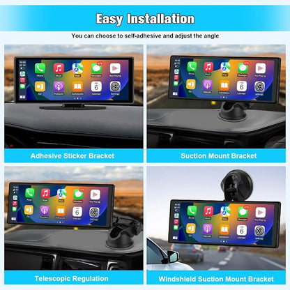 10.26" Portable Carplay Screen for Car, Wireless Carplay & Android Auto Car - Image 7