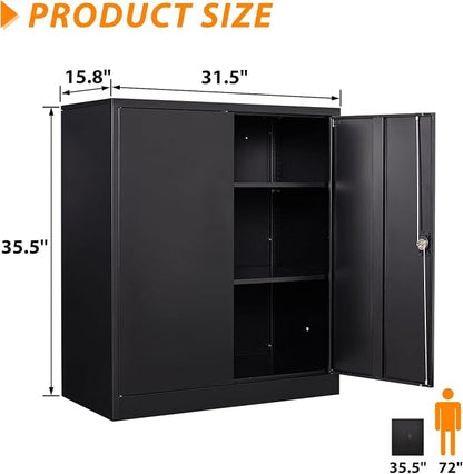 Metal Storage Cabinet, Lockable Storage Cabinet - Image 3