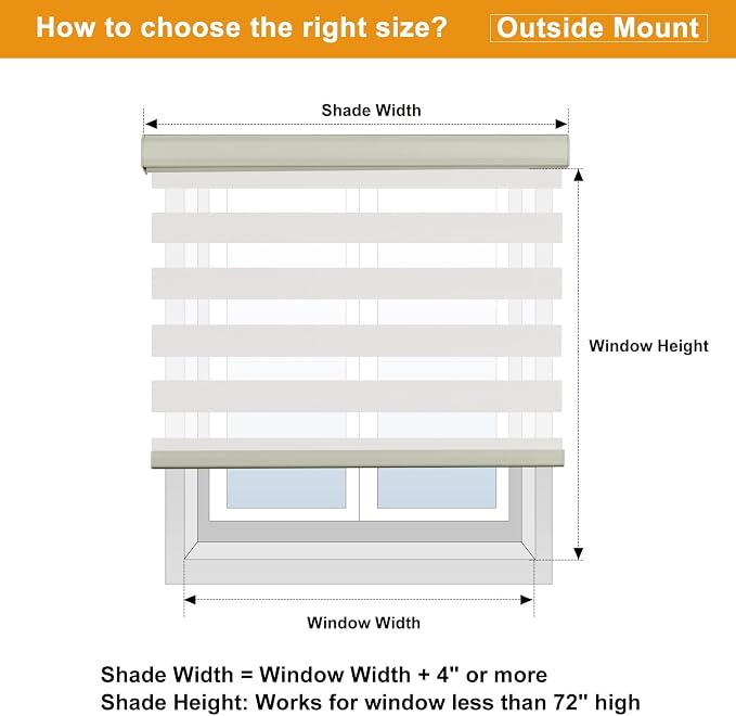 Persilux Zebra Blinds for Windows, Cordless Roller Shades for Windows Room - Image 8
