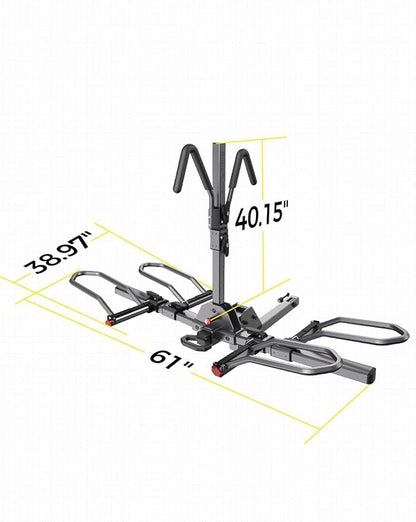KYX 220 lb Hitch Mounted E-Bike Rack, 2-Bike Rack Platform Style - Image 7