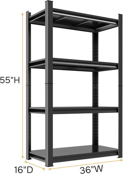 55" H Garage Shelving 2400LBS Capacity Heavy Duty Storage Shelves, Adjustable 4 - Image 3
