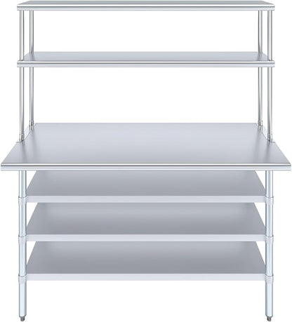 Amgood 24" x 60" Stainless Steel Work Table - Image 2