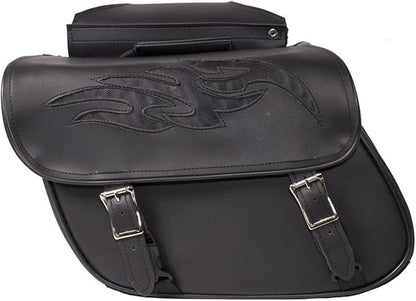 GARGOYLE BELLS Motorcycle Saddle Bags Leather Motorcycle Luggage Bag - Image 2
