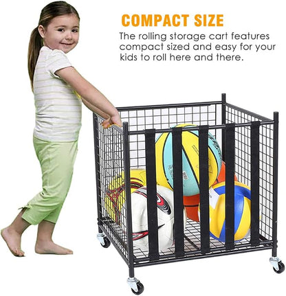 Snail Garage Sports Equipment Storage Organizer Sports Ball Storage Rolling Cart - Image 3