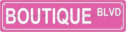 BOUTIQUE BLVD Space Metal Tin Street Sign Bar Cafe Garage Cave Home Room Wall by Unknown