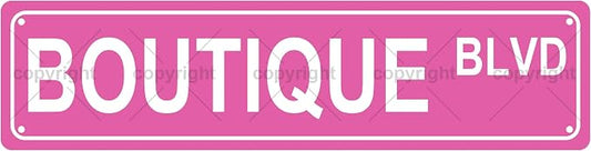 BOUTIQUE BLVD Space Metal Tin Street Sign Bar Cafe Garage Cave Home Room Wall by Unknown