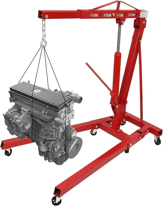 Folding Engine Crane 2 Ton Folding Engine Hoist 4400lbs Crane Hoist Lift by ZeStarDair