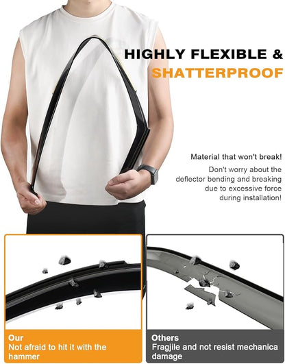 Tape-On Window Rain Guards Fit for Toyota RAV4 2019-2025 Extra Durable Window - Image 4