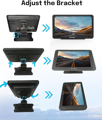 7 Inch Wireless CarPlay Screen for Car, Portable Car Stereo Touch Screen for - Image 6