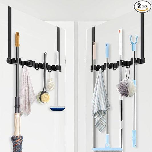 Broom Holder Over The Door 2Pack by PrimZooty